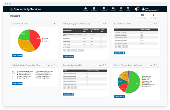 Connectivity Services Dashboard